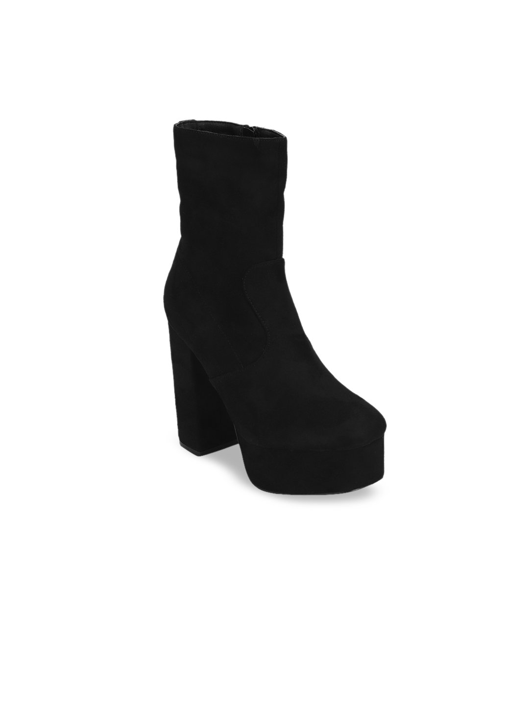 truffle collection heeled knee high boots in black
