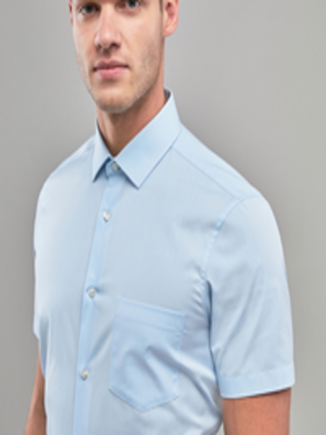 Buy Next Men Blue Slim Fit Solid Formal Shirt - Shirts for Men 11172746 ...