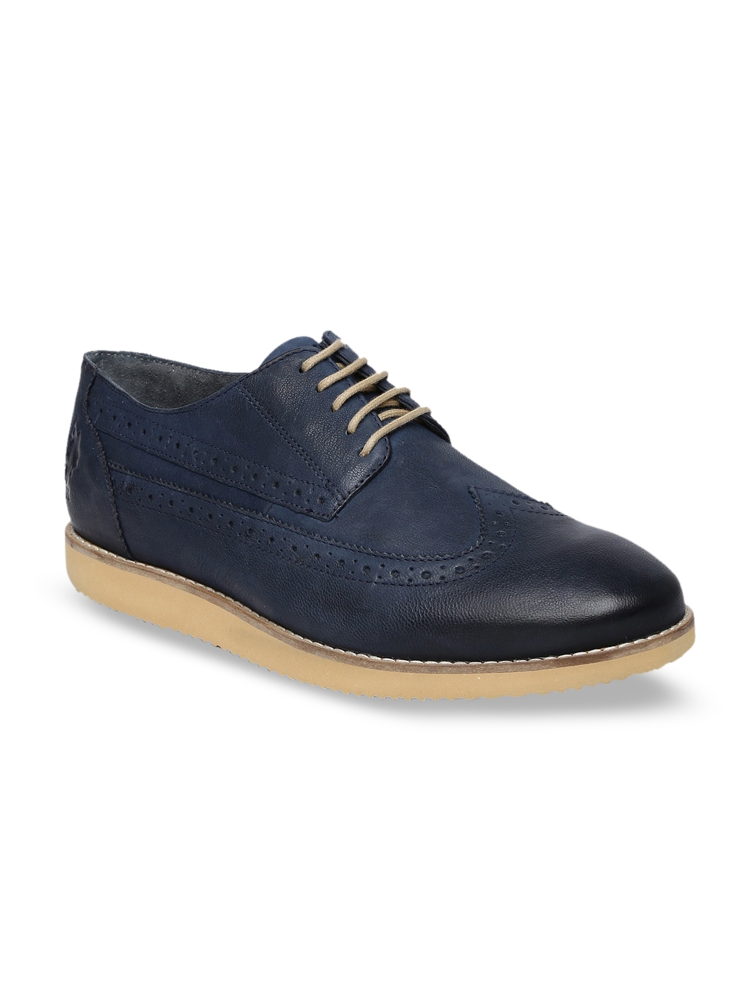 Buy U.S. Polo Assn. Men Navy Blue Leather Brogues - Casual Shoes for ...