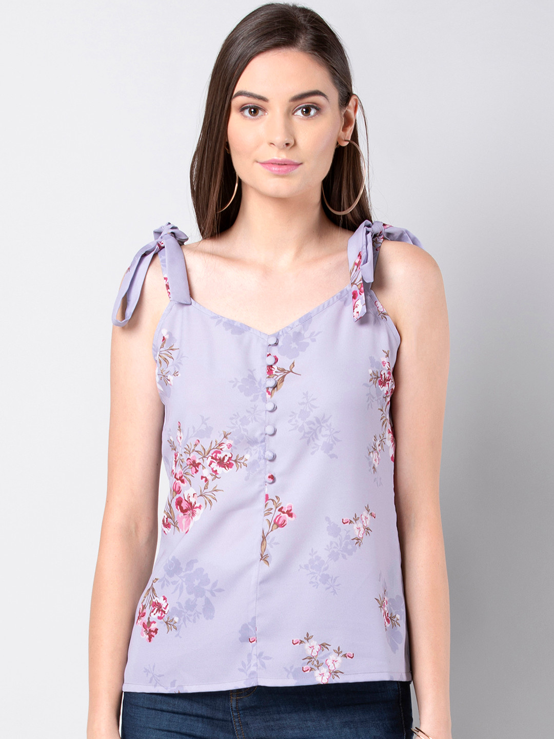 Buy FabAlley Women Lavender Printed Top Tops for Women 11172092 Myntra