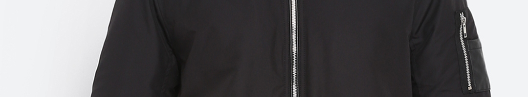 Buy Mufti Men Black Solid Bomber Jacket - Jackets for Men 11178266 | Myntra