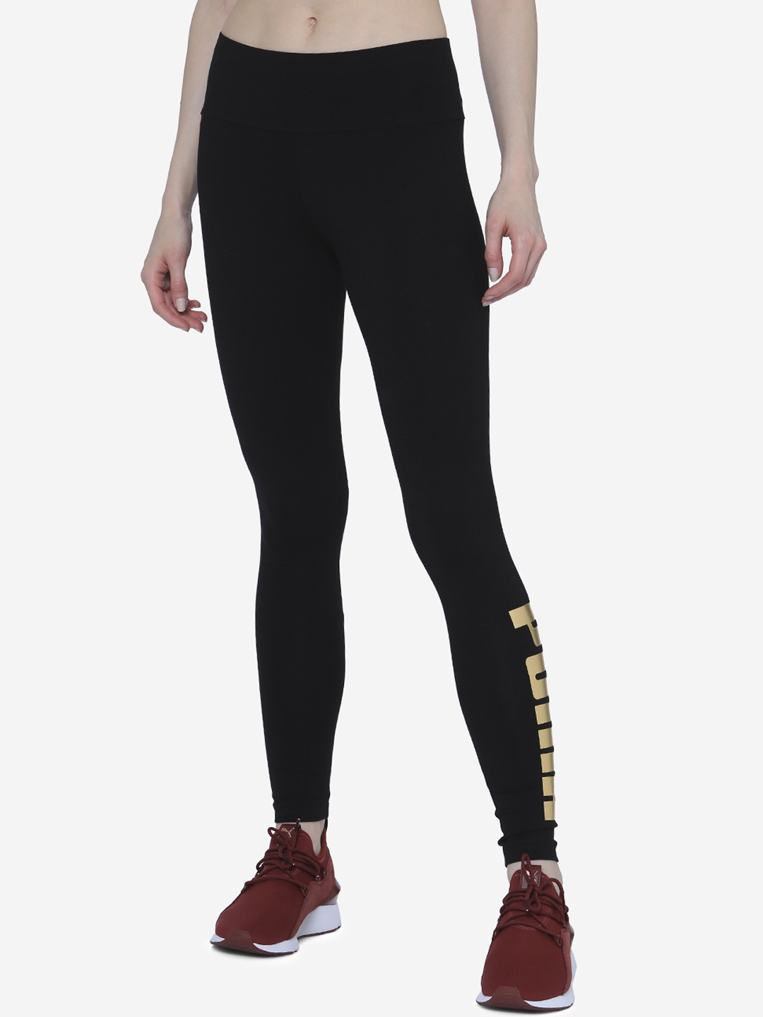puma tights womens black