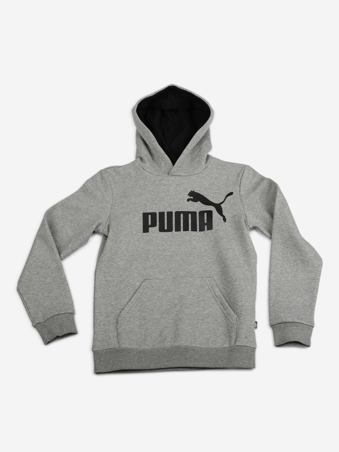 Buy Puma Boys Grey & Black Printed ESS Logo Hoody Sweatshirt ...