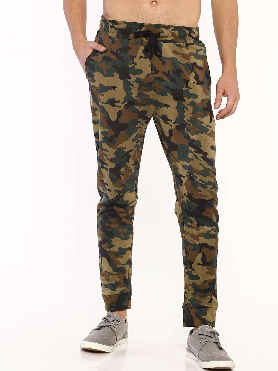 khaki track pants