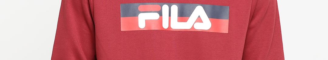 Buy FILA Men Red Printed Sweatshirt - Sweatshirts for Men 11186620 | Myntra