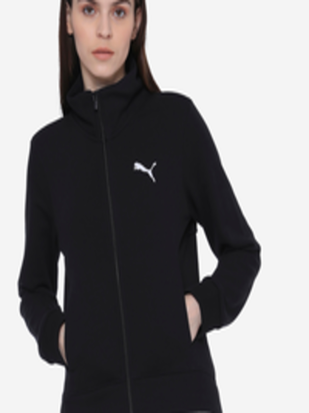 Buy Puma Women Black Printed Cool It FT Sporty Jacket - Jackets for ...