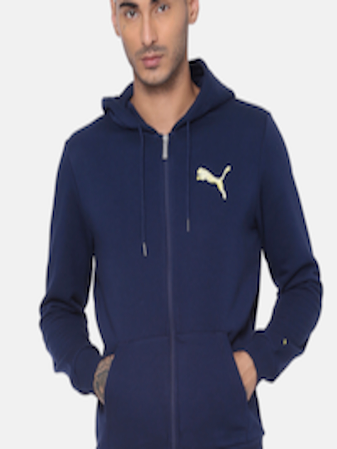Buy Puma Men Blue Solid Graphic Sweat II Hooded Sweatshirt ...