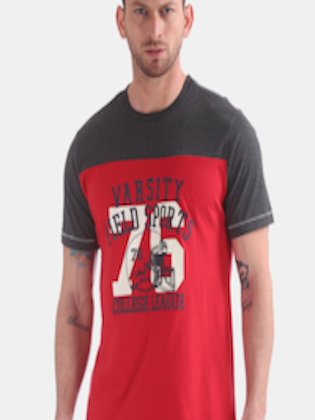Buy Colt Men Red Printed Round Neck T Shirt - Tshirts for Men 11202798 ...