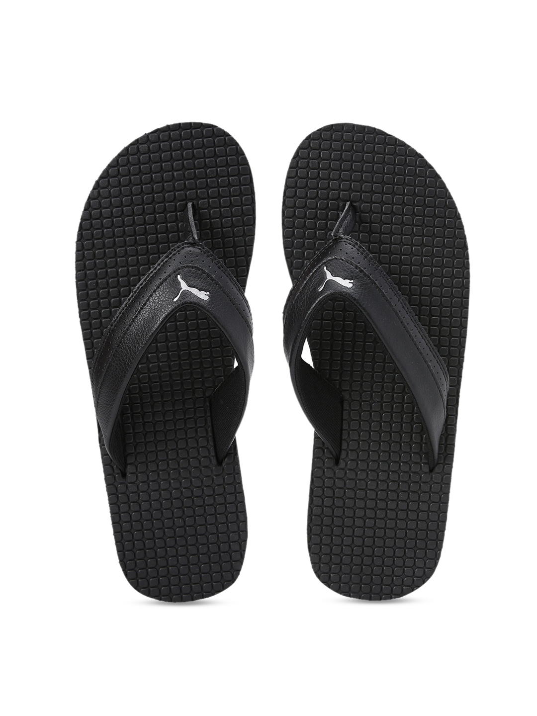 puma black thong flip flop