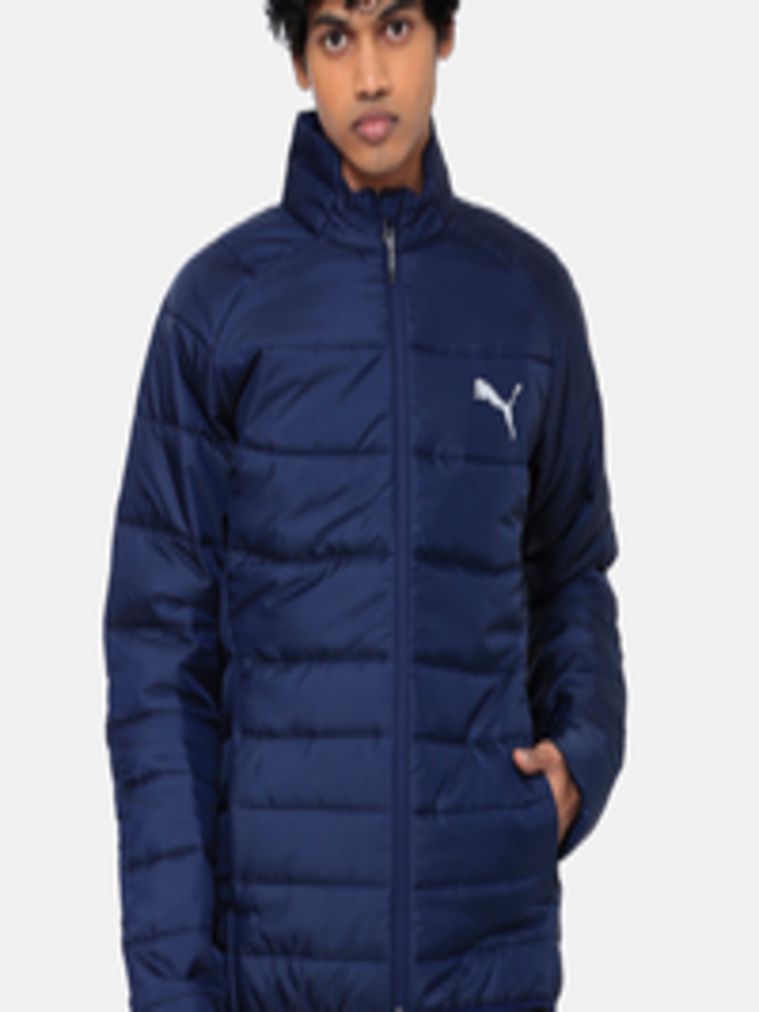 Buy Puma Men Blue WarmCell Ultralight Solid Puffer Jacket - Jackets for ...