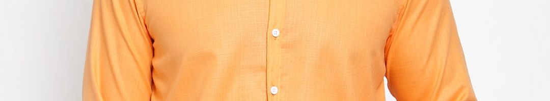 Buy JAINISH Men Orange Classic Slim Fit Solid Casual Shirt - Shirts for ...
