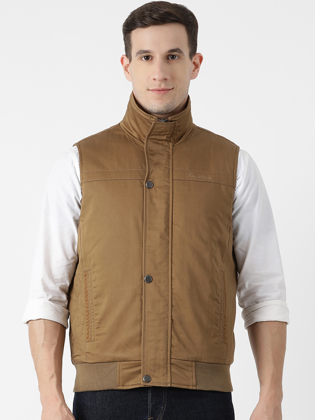 Buy Monte Carlo Men Brown Solid Puffer Jacket - Jackets for Men 11221890 | Myntra