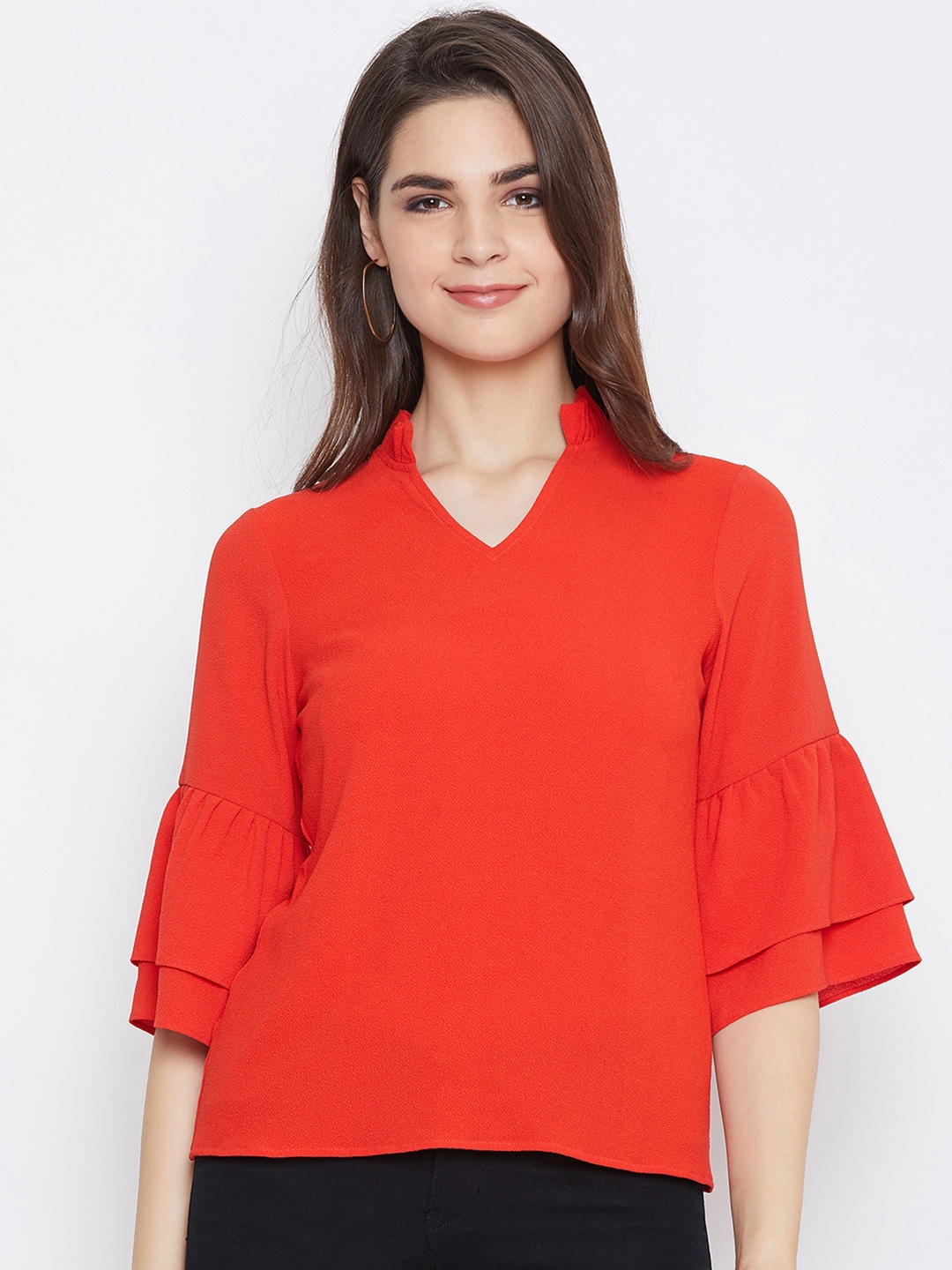 Buy Imfashini Women Orange Solid Top - Tops for Women 11219044 | Myntra
