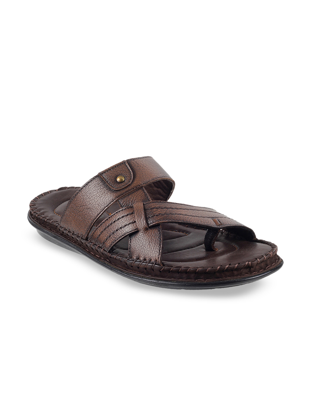 Buy Metro Men Brown Comfort Sandals - Sandals for Men 11221070 | Myntra
