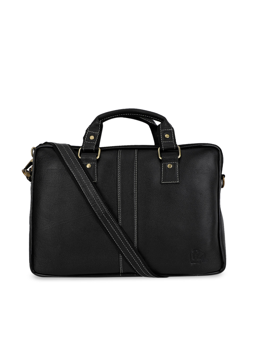 Buy Carry Trip Unisex Black Solid Leather Messenger Bag Messenger Bag