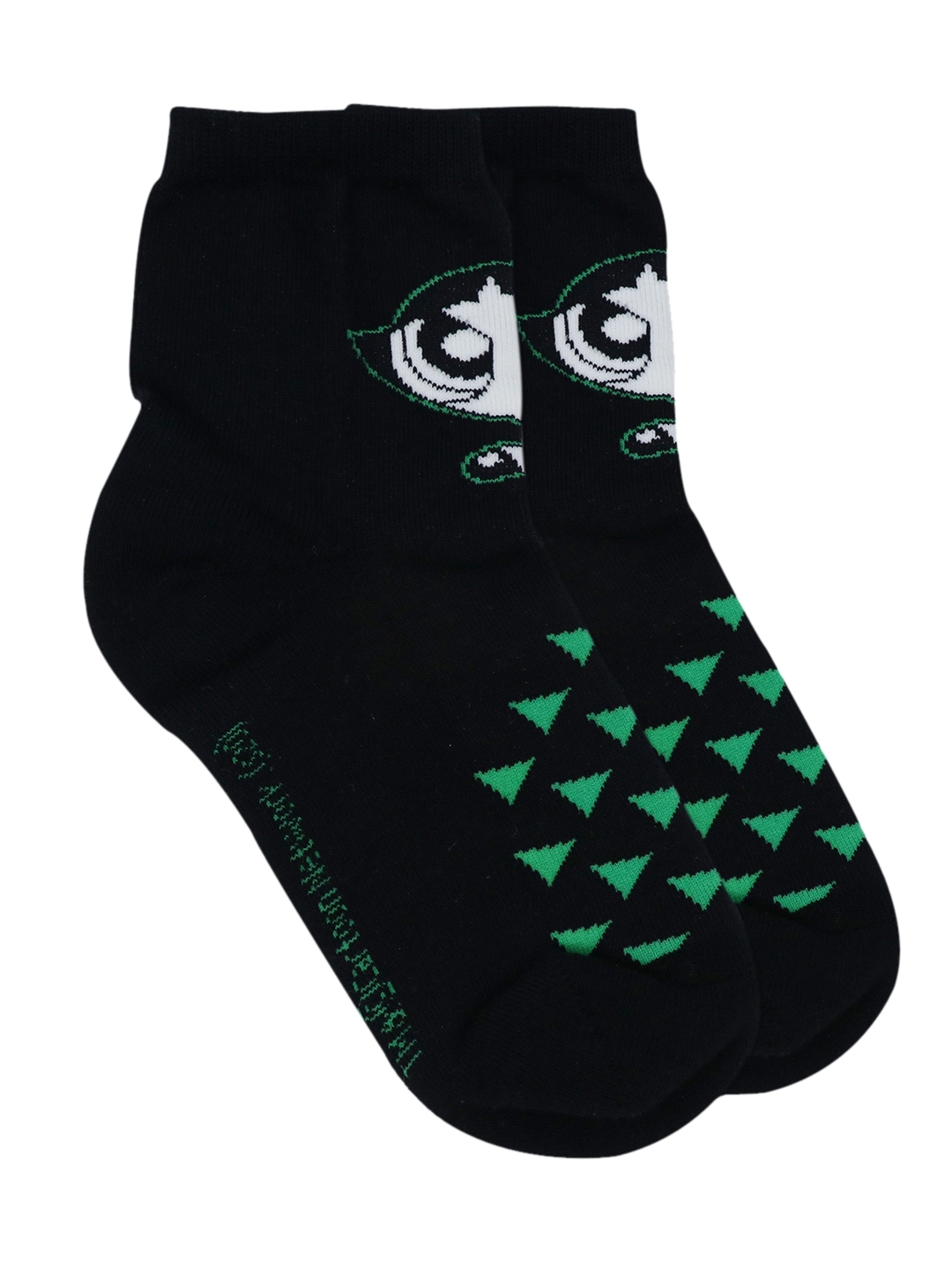 Buy Cartoon Network Women Black & Green Patterned Ankle Length Socks ...