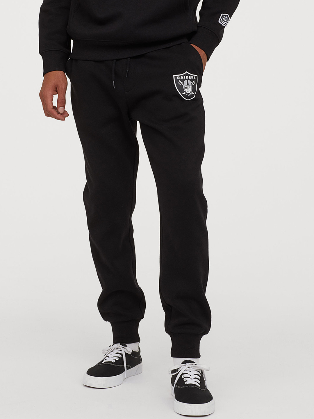 Buy H&M Men Black Printed Joggers Track Pants for Men 11257448 Myntra