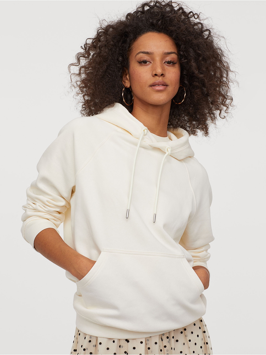 white sweatshirt women's h&m