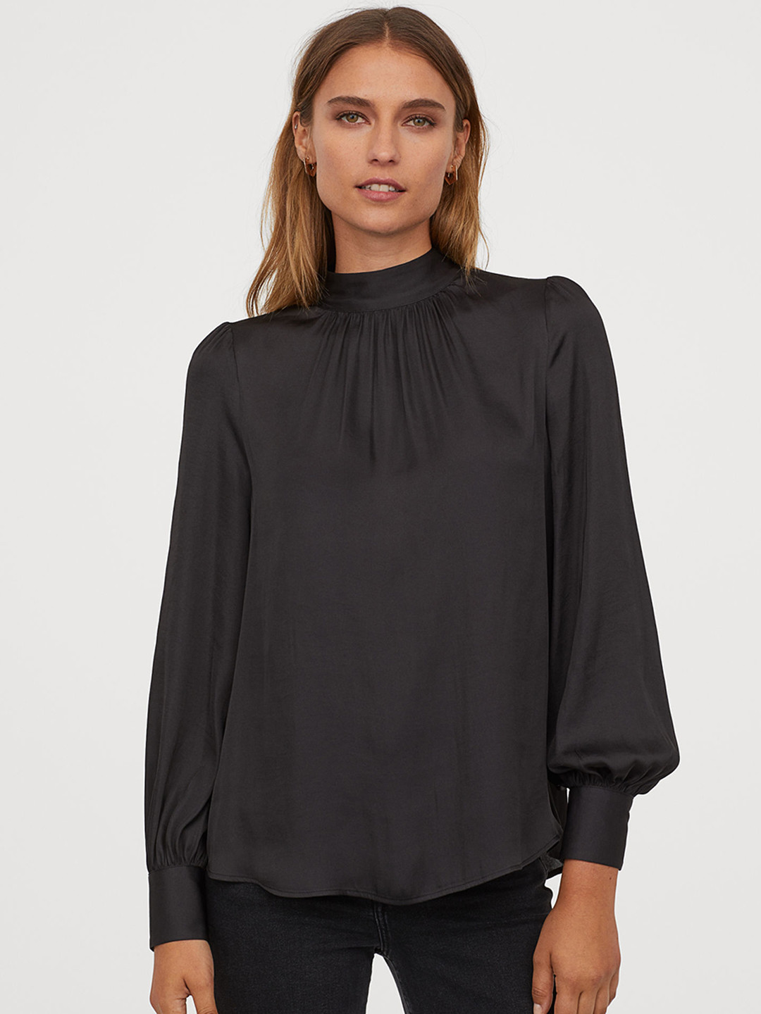 h&m wide blouse