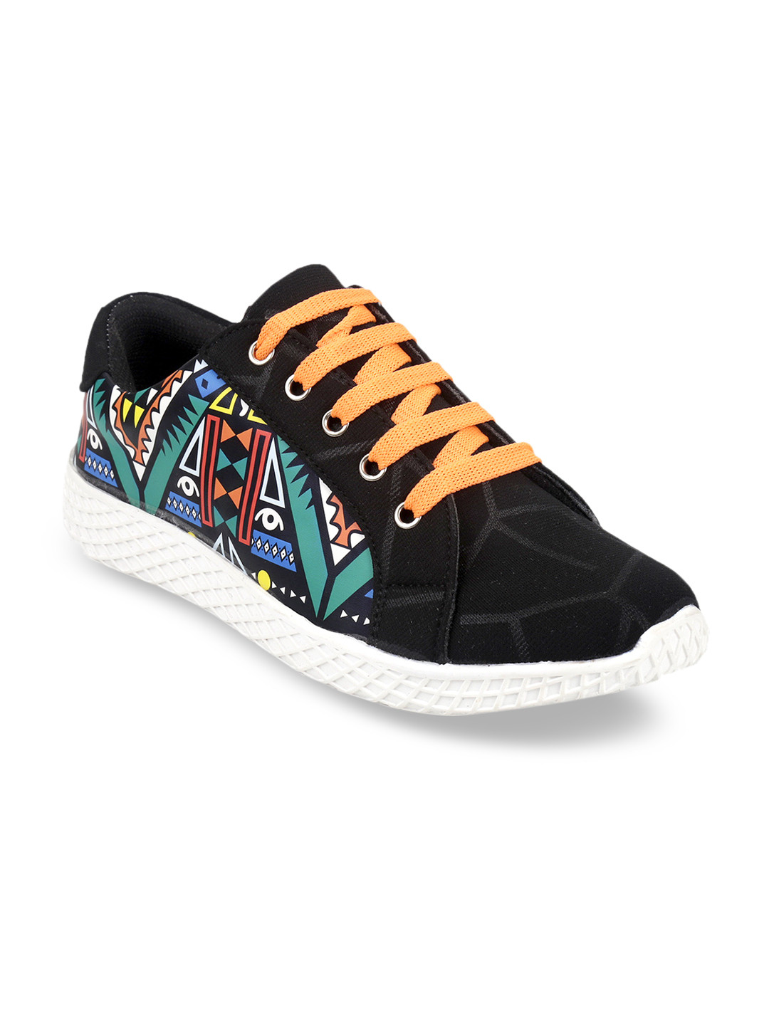 Buy Meriggiare Women Black Printed Sneakers Casual Shoes Buy Meriggiare Women Black Printed Sneakers Casual Shoes