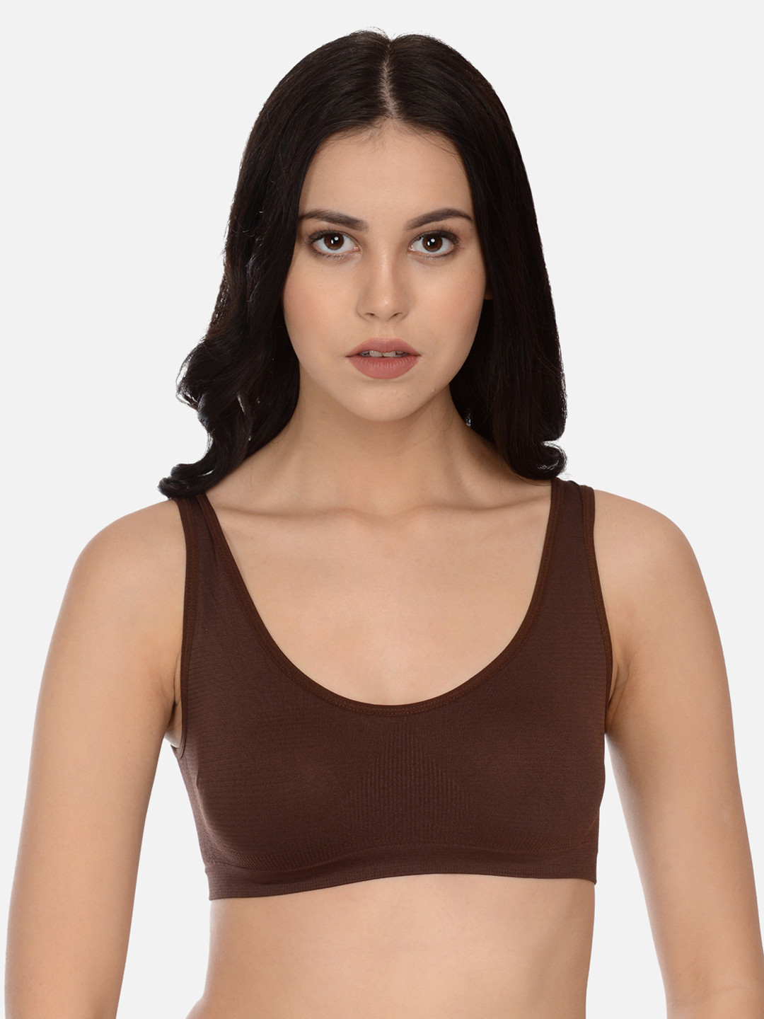 Buy Mod & Shy Brown Solid Non Wired Non Padded T Shirt Bra MS28 Bra