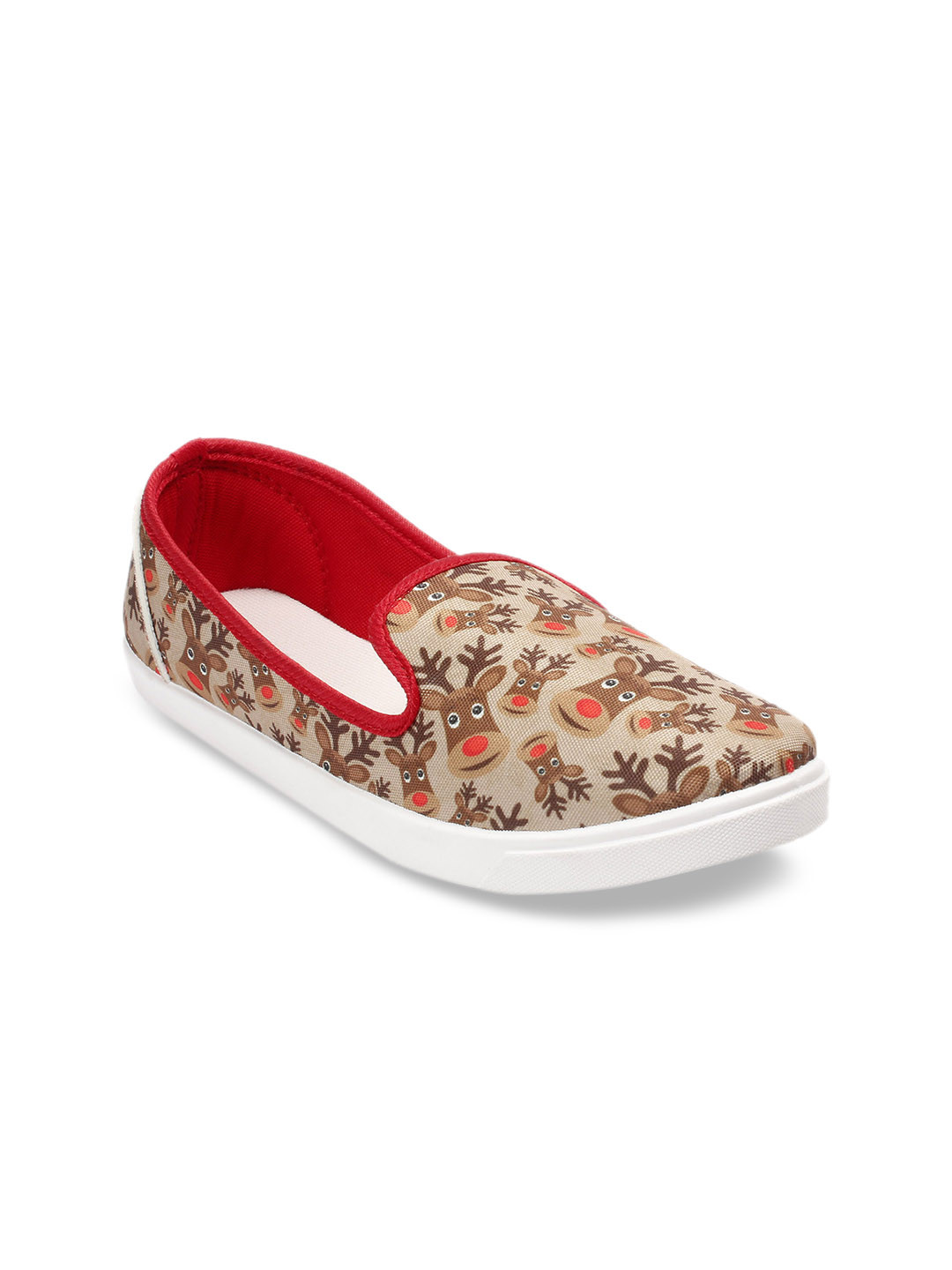 Buy Meriggiare Women Beige Slip On Sneakers Casual Shoes for Women