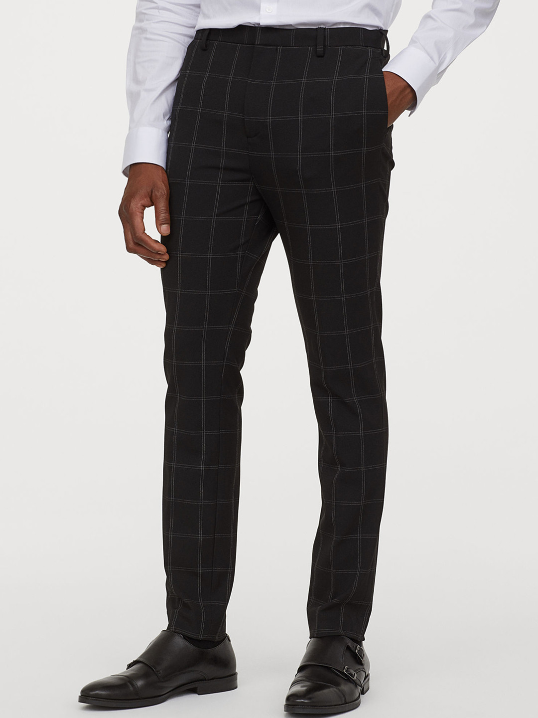 Buy H&M Men Black Suit Trousers Skinny Fit Trousers for Men 11116484