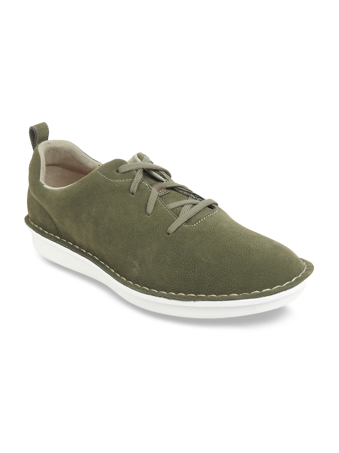 clarks olive green shoes