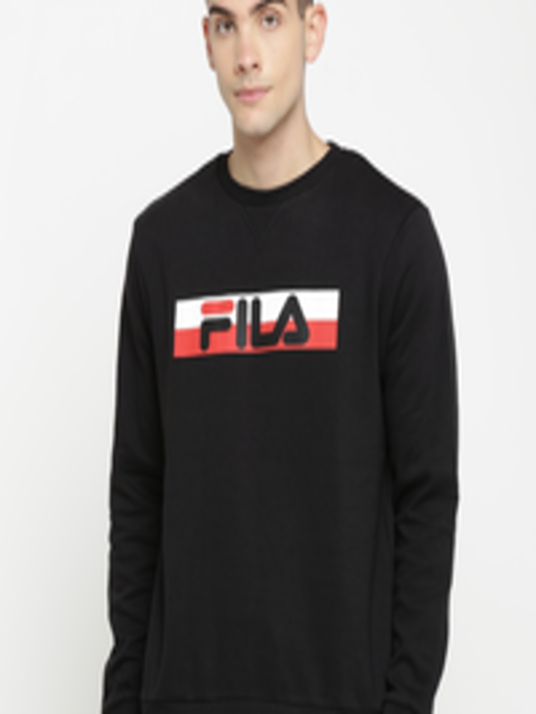 Buy FILA Men Black Printed Sweatshirt - Sweatshirts for Men 11130672 ...