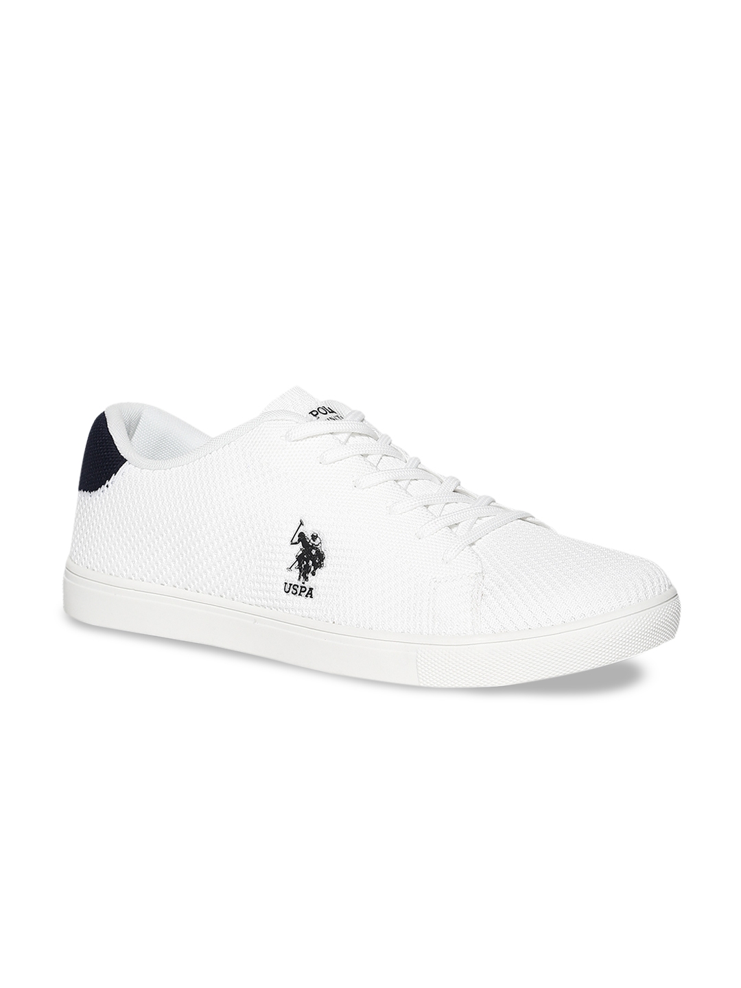 white solid sneakers for men