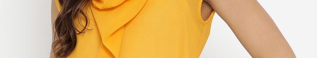 Buy Kazo Women Yellow Solid Cowl Neck Top - Tops for Women 8699553 | Myntra
