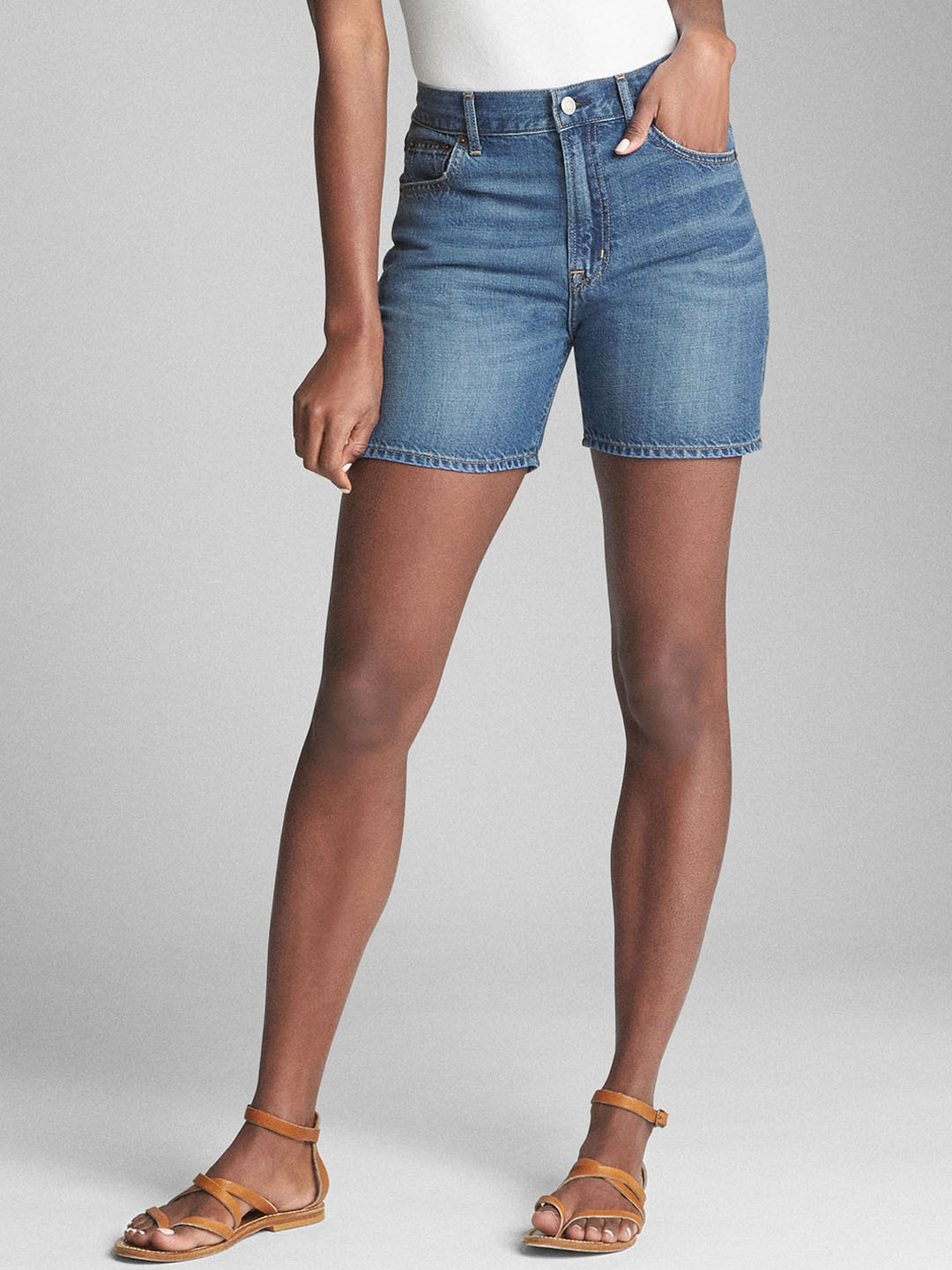 Buy GAP Women Wearlight Relaxed Denim Shorts Shorts for Women 8695421