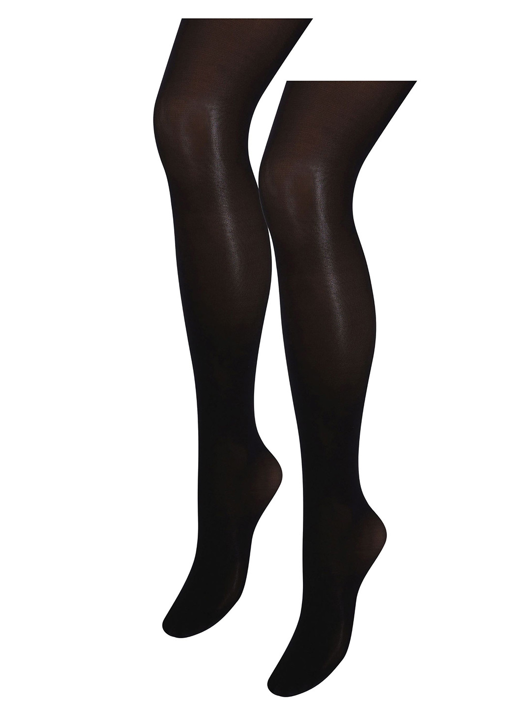 Buy NEXT Women Pack Of 2 Black Solid Semi Sheer Stockings Stockings