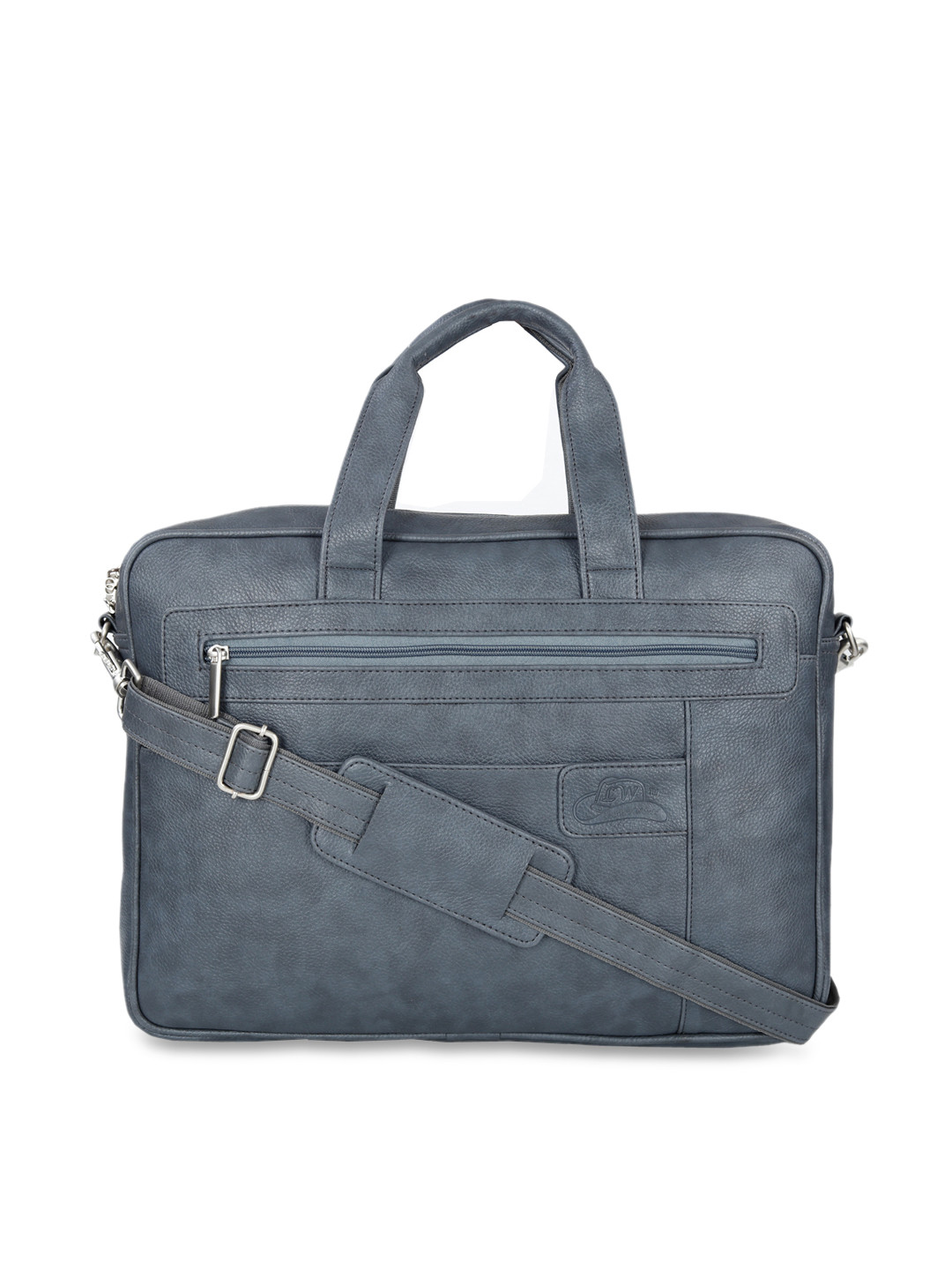 Buy Leather World Unisex Grey Solid Laptop Bag Laptop Bag for Unisex