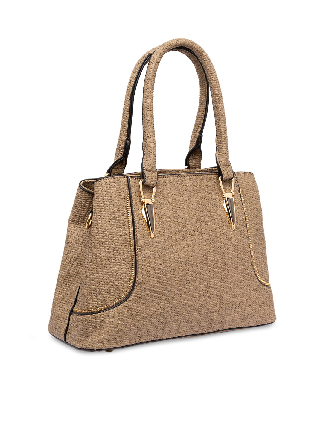 Buy Satchel Bags Khaki Textured Shoulder Bag Handbags for Women