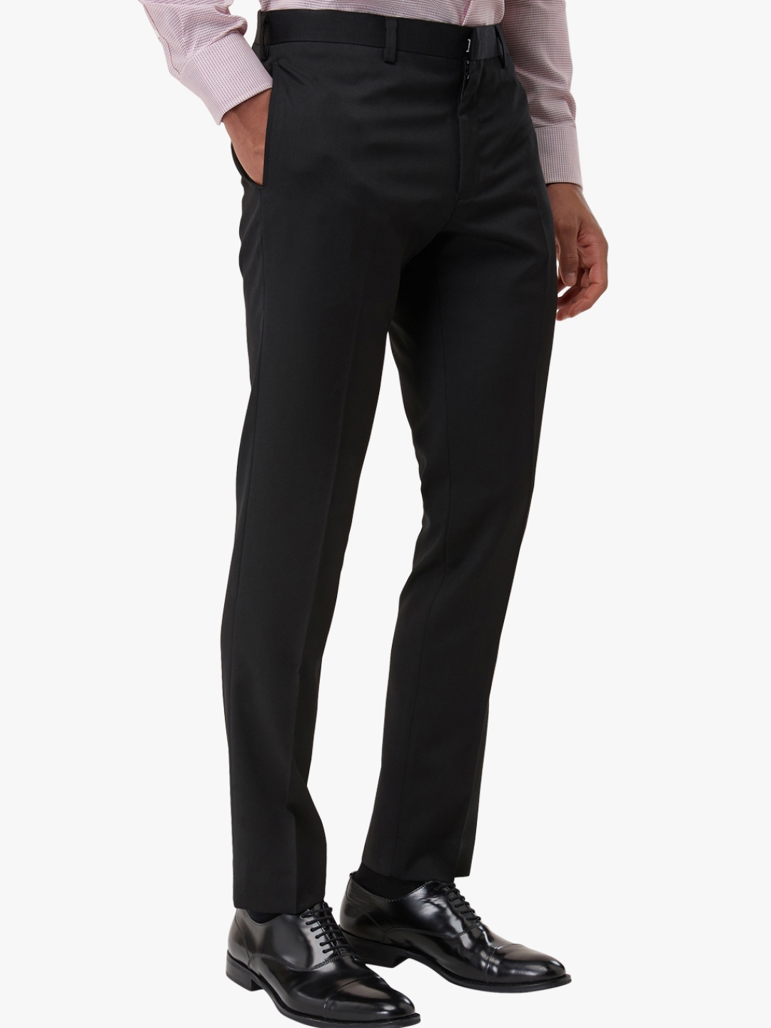 mens black evening trousers