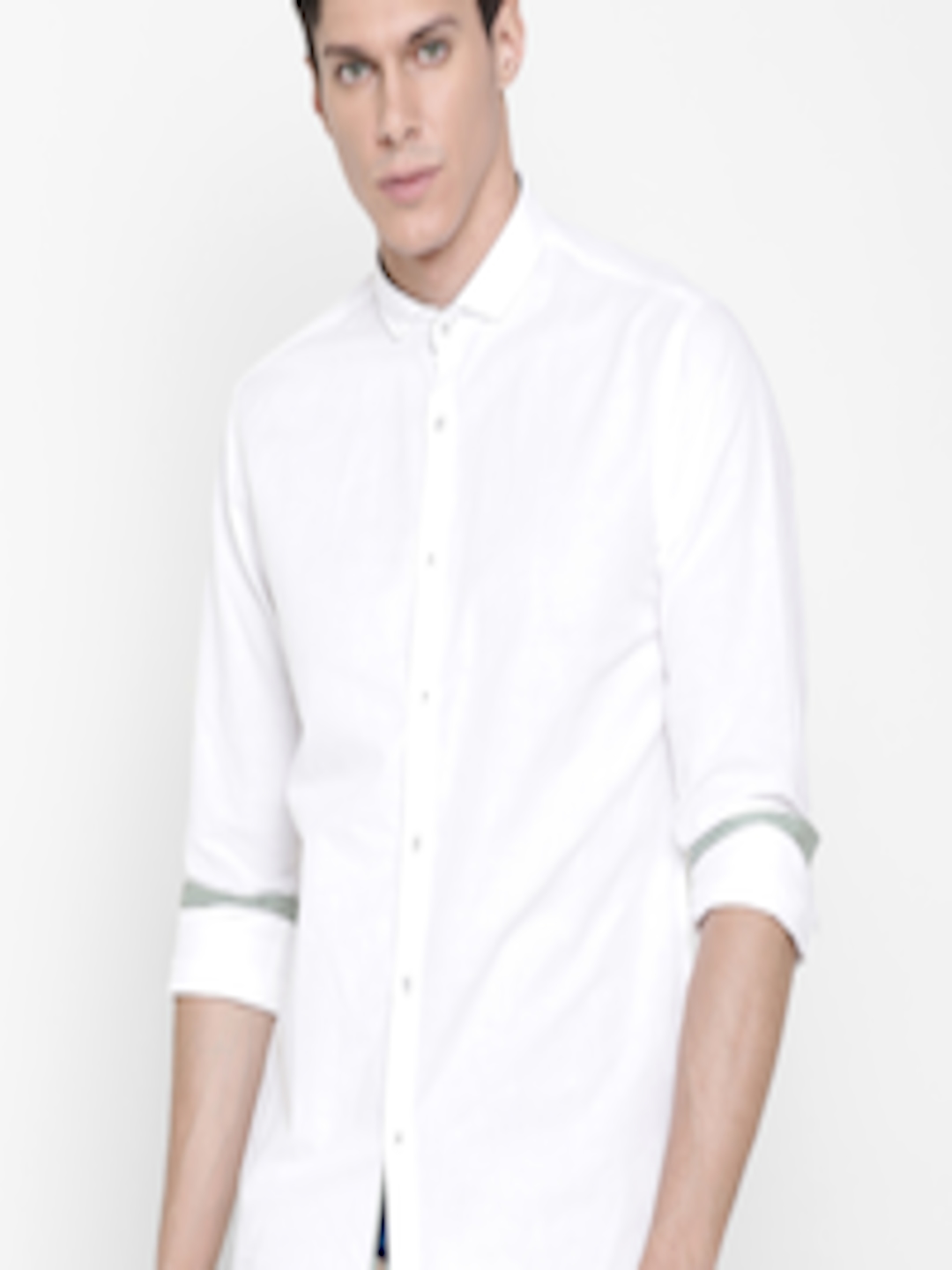 Buy Linen Club Men White Regular Fit Solid Casual Shirt - Shirts for ...