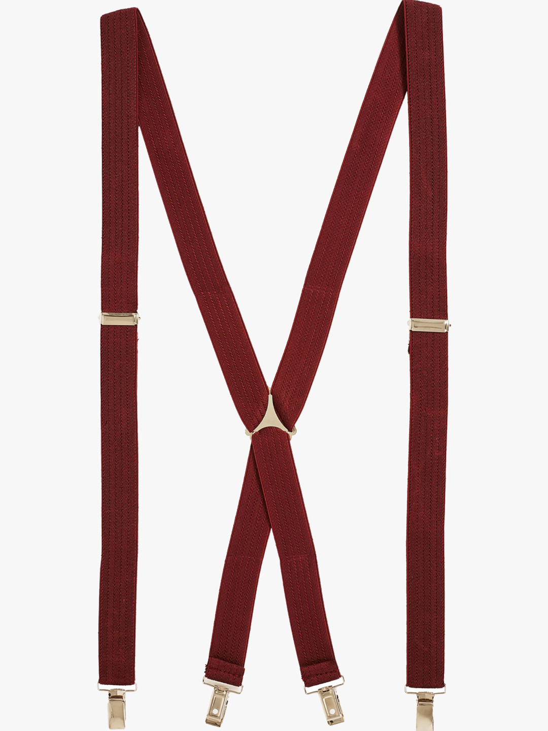 Buy NEXT Maroon Self Striped Suspenders Suspenders for Men 8849443