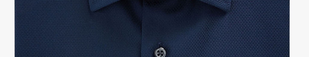 Buy NEXT Men Navy Blue Regular Fit Self Design Casual Shirt - Shirts ...