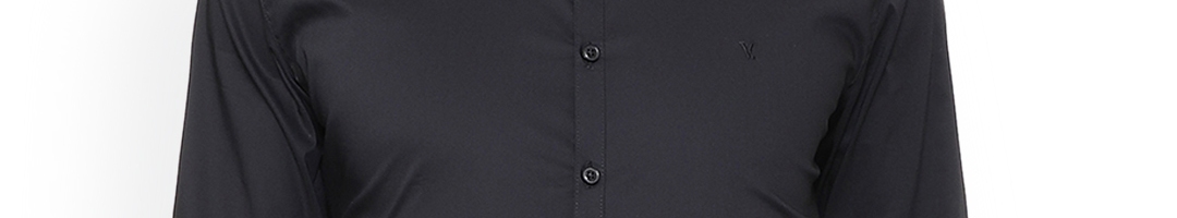 Buy V Dot Men Black Skinny Fit Solid Formal Shirt - Shirts for Men ...