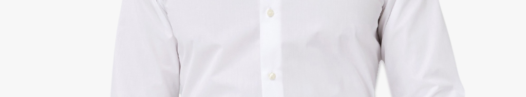 Buy NEXT Men White Slim Fit Solid Formal Shirt - Shirts for Men 8711107 ...