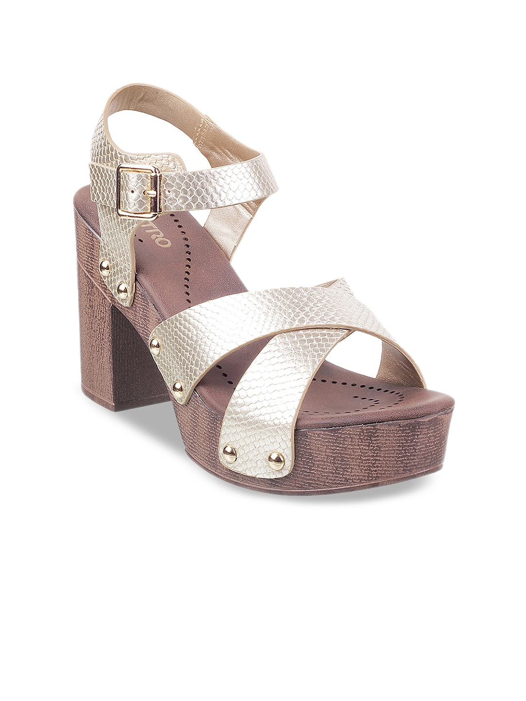 metro rose gold heels
