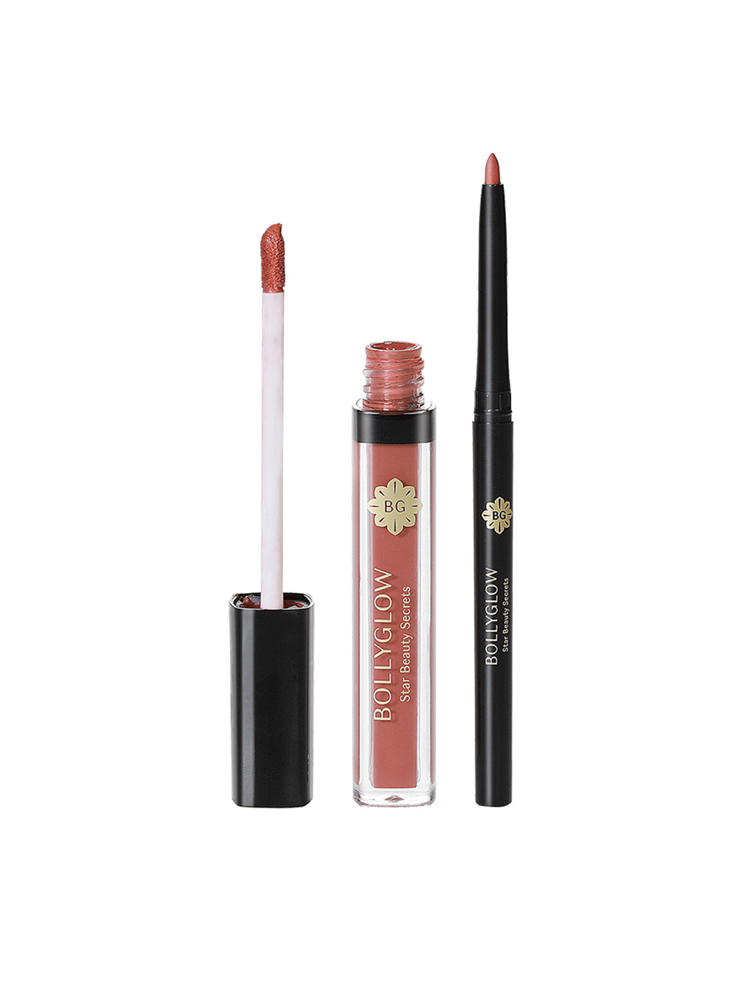 Buy BOLLYGLOW Peach Lip Liner & Matte Liquid Lipstick 4.25 G Lipstick for Women 8733895 Myntra