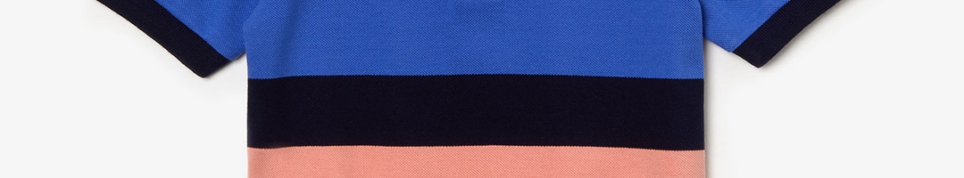 Buy Lacoste Boys Multicoloured Striped Polo Collar Pure Cotton T Shirt ...