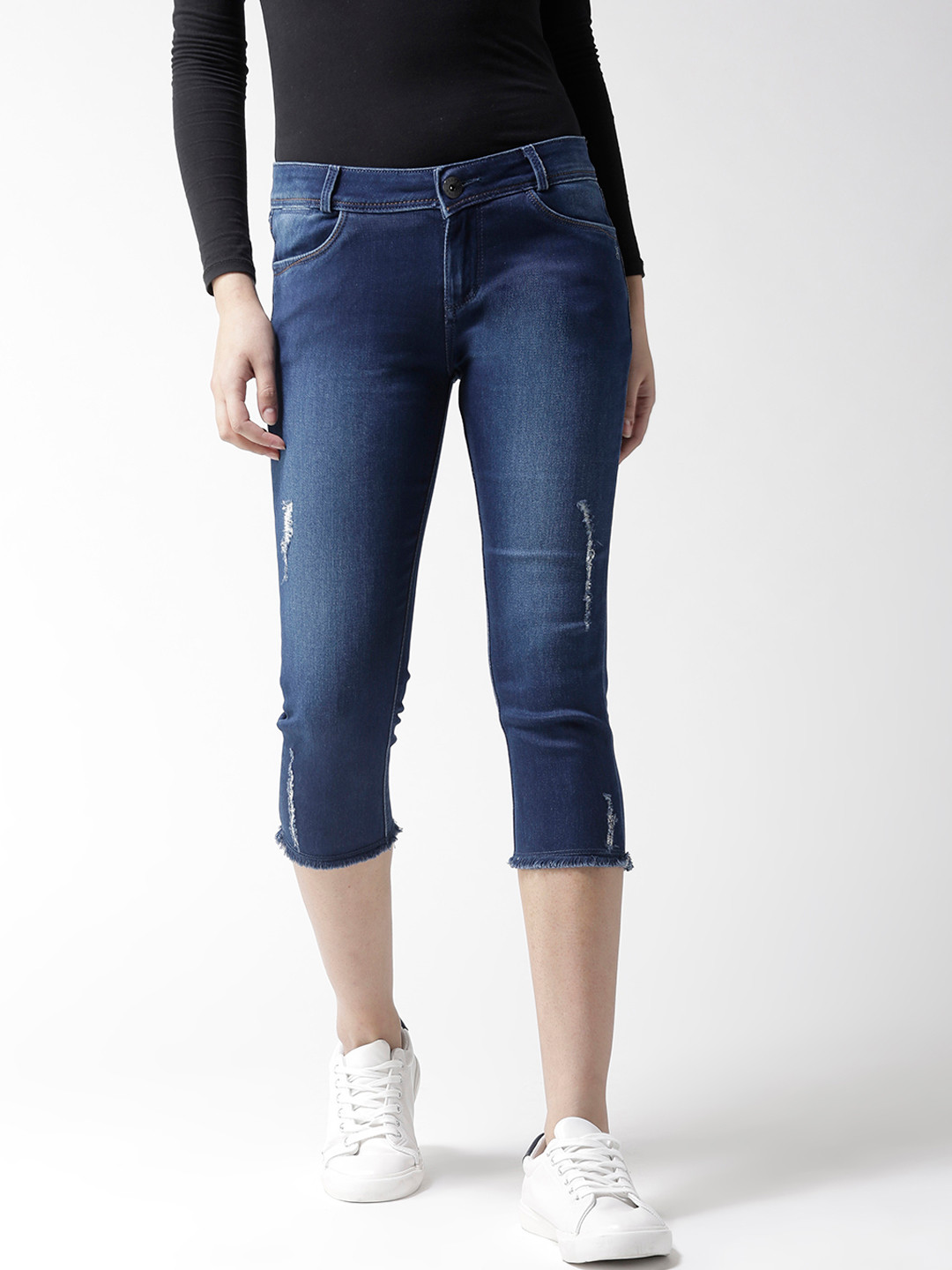 navy blue capris for women