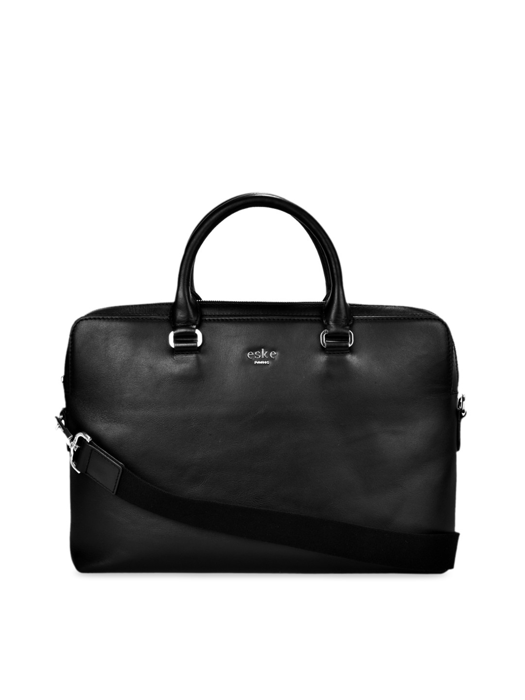 Buy Eske Men Black Solid Leather Laptop Bag Laptop Bag for Men