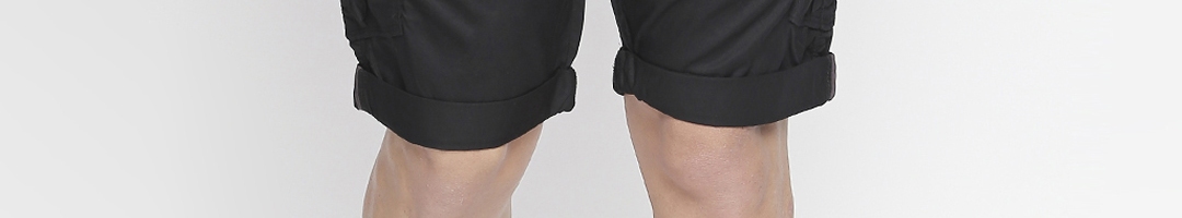 Buy Beevee Men Black Solid Regular Fit Cargo Shorts - Shorts for Men ...