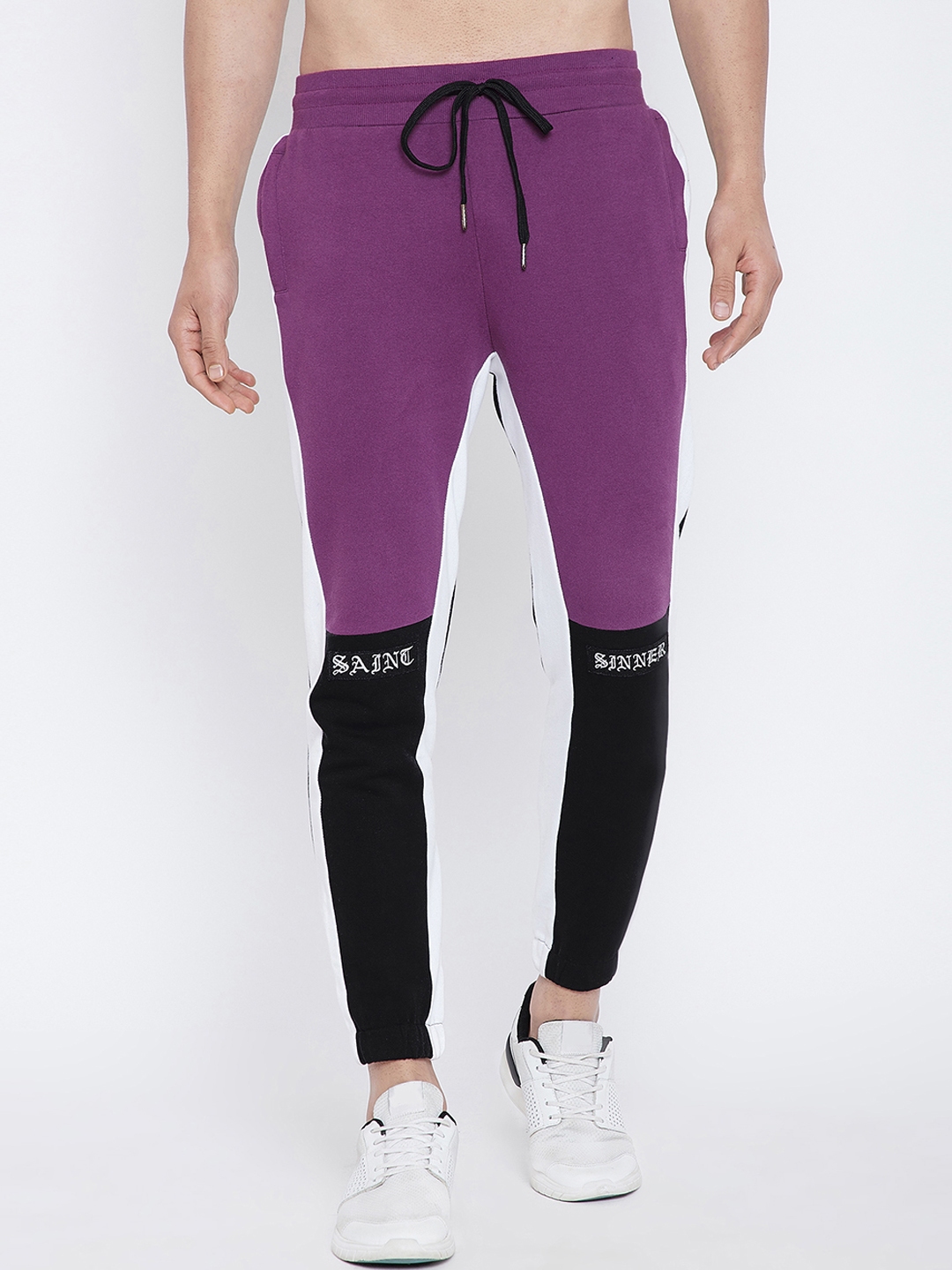 fugazee solid men's black track pants