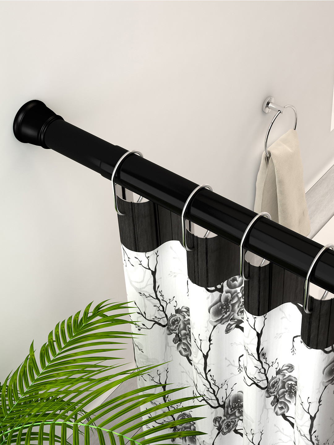 Buy Storyhome Black Solid Shower Curtain Rod Curtain Rods And