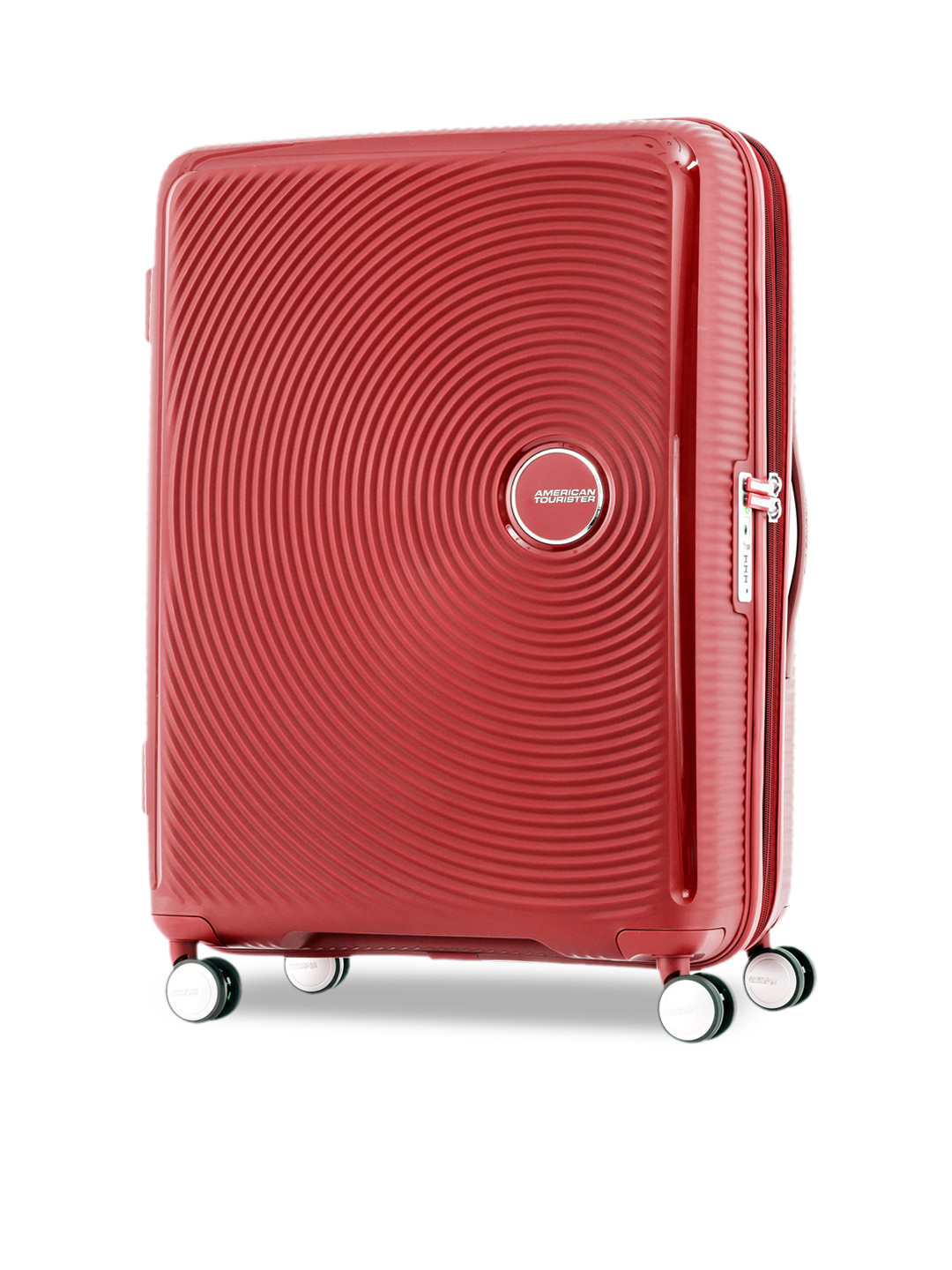 Buy AMERICAN TOURISTER Red Solid CURIO Hard Sided Large Trolley Bag